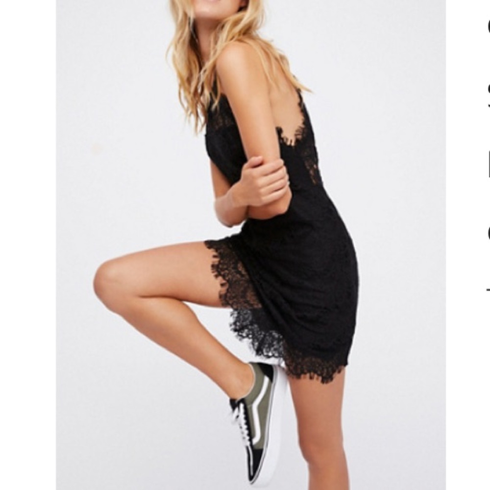 Free People Women's She's Got It Sleeveless Lace Slipdress - Size small